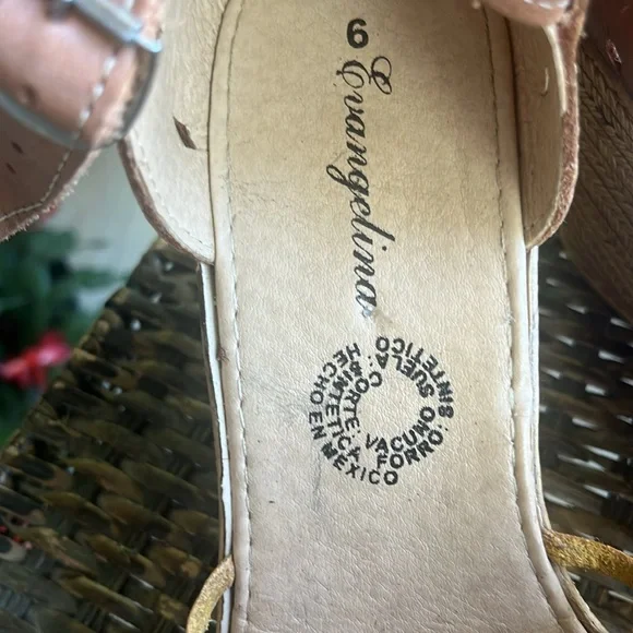 Mexican man made wedge espadrille flower detail colorful size 9 - Picture 10 of 10